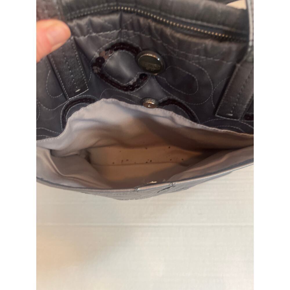 Coach Vintage Laura Circle tote bag in steel gray with sequin embellishments - Picture 11 of 14